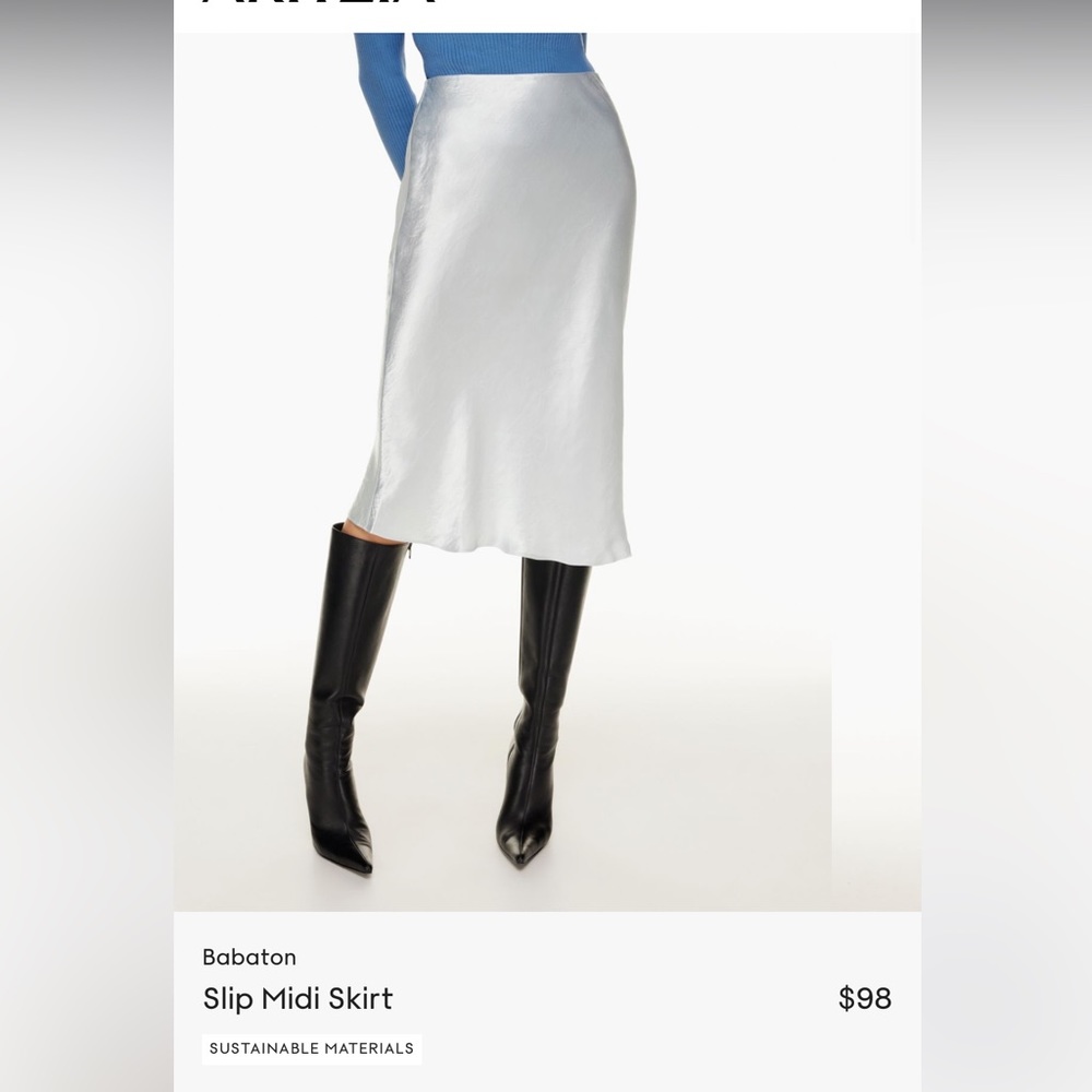 Aritzia Babaton Slip Midi Skirt